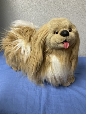 Vintage E&J Classics Realistic Plush Brown & White Dog With Wire Stiffeners