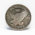 1987 Sunshine Mining 1/2-oz .999 Fine Silver Round Toned