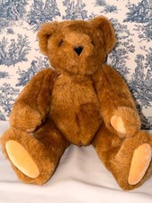 The Vermont Teddy Bear Company 16" Plush Brown Jointed Teddy Bear Made in USA