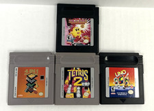 Lot If GameBoy Games - Ms. PacMan, Tetris 2, Uno, & 4-1 Fun Pak - Tested & Works