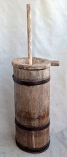 ANTIQUE PRIMITIVE WOODEN BUTTER CHURN, UNPAINTED  / Home decor