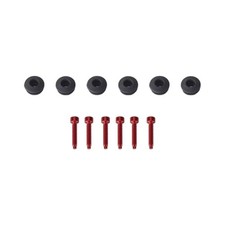 6 PCS Aluminum T27 Detachable Windshield Bushing Grommets Bolt Screws Kit Red