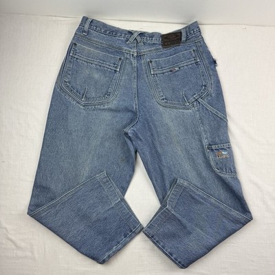 Vintage Lugz Baggy Jeans Adult 34x28 Hipster Punk Skater Pockets Y2K Embroidered