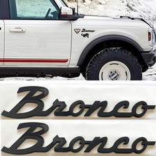 2PCS For 2021-2025 Bronco Fender  replacement Emblems Badge Gloss Black