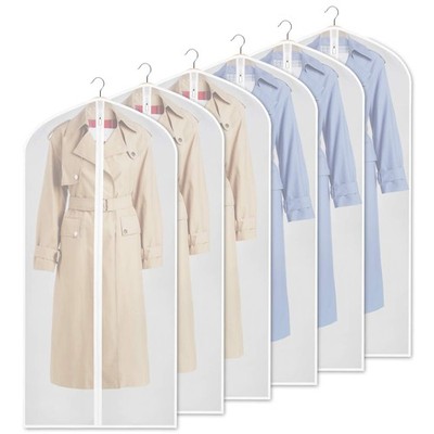 Clear Garment Bag Dress Bags For Storage 54inch Coat Bags With Full Length Zippe