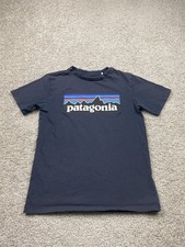 Patagonia Youth Boys Blue Short Sleeve Graphic T-shirt Size Medium 10