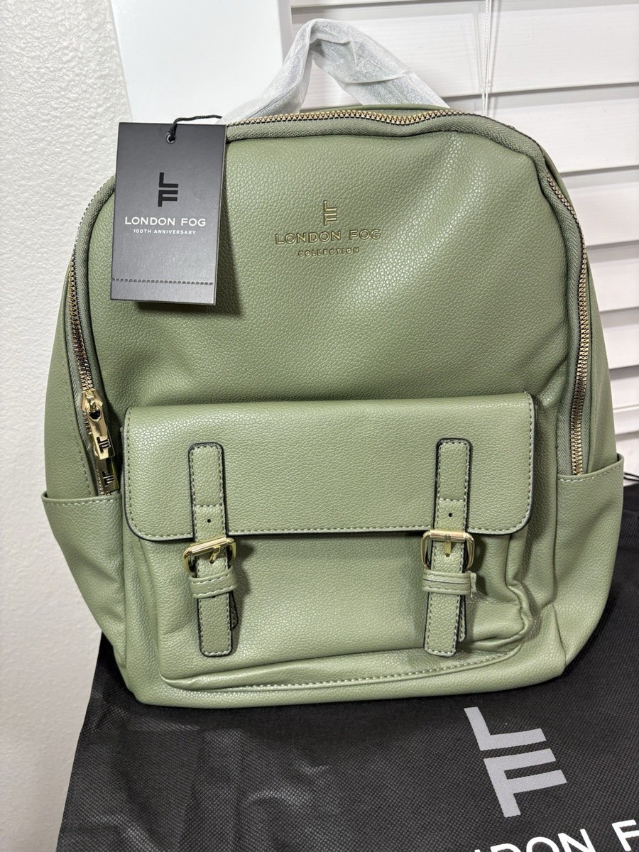 London Fog‎ - Stella Pebble Backpack Olive – 100th Anniversary NWT + Dust Bag Olive Green London Fog Stella Pebble 100th anniversary  main image 4