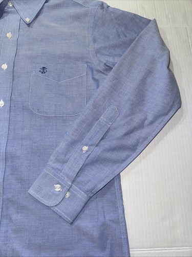 Brooks Brothers The Original Polo Shirt Slim Fit Size S Blue Non-Iron - Picture 5 of 11
