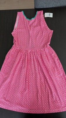 NWT Boden Pink Geometric Pattern Dress Girls 11-12 Years