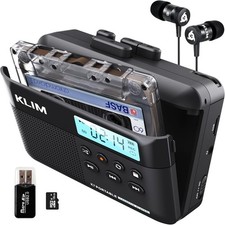 Klim K7 Cassette Tape Player Cassette to MP3 Converter 16GB SD Card - Black