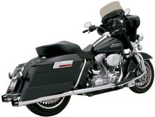 Bassani Manufacturing FLH-517RL 4in. Slip-On Megaphone Mufflers with 2 1/2in. Pe