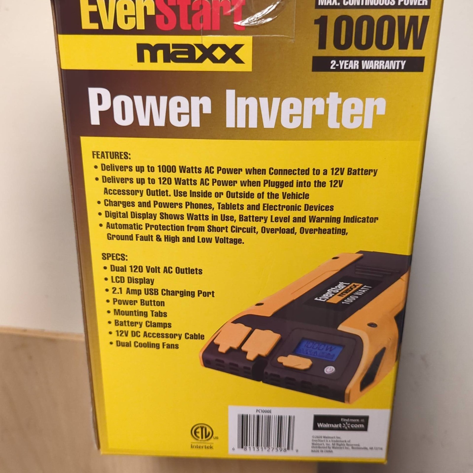 EverStart Maxx 1000 Watt Automotive Power Inverter 120v Outlet USB 12v