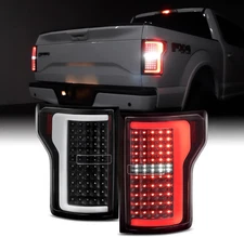 - Fits 2015-2017 Ford F150 F-150 LED Tube Bar Black Smoked Tail Lights Pair Driv
