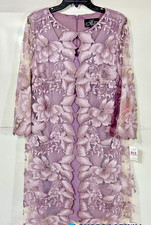 Alex Evenings Sz 10 Purple Lace Wedding Mother of the Bride Dress NEW 219