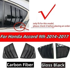 For Honda Accord 9th Sedan 2014-2017 2PCS Window Side Louver Shutter Cover Trim