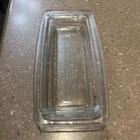 Pyrex Vintage Clear Glass Butter Dish Replacement Bottom Base Only 72-B