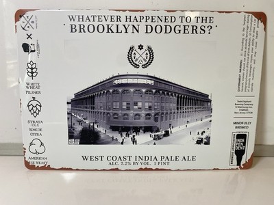 Twin Elephant Craft Beer Brooklyn Dodgers Sign - Los Angeles Retro Ebbets Field
