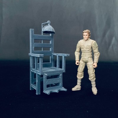 CUSTOM ELECTRIC CHAIR for 3.75 Inch 1:18 SCI FI FIGURES DIORAMA