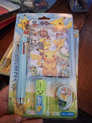Anime Pokemon Pikachu  Kawaii 4pc STATIONERY SET Gift