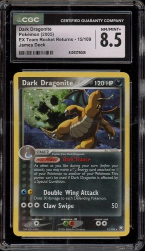 Pokemon Dark Dragonite EX Team Rocket Returns James Deck Holo Rare #15 CGC 8.5