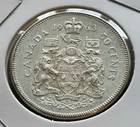 Canadian 1963 Silver 50 Cents Half Dollar Coin