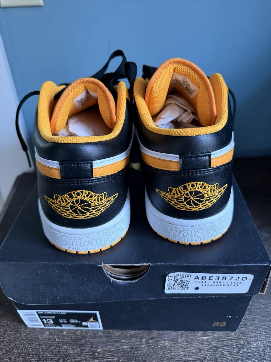 Nike Jordan 1 Low Taxi White/Black Leather Sneaker 553558-701