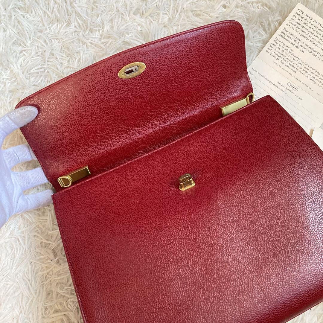 Vintage Coach 4414 Red leather Madison Copley Kelly 2Way Shoulder 
