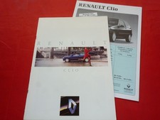 RENAULT Clio I Typ 57 Prima RN RT 16V Baccara Prospekt + Preisliste von 1992