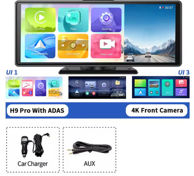 4K Dash Cam ADAS Wireless CarPlay Android Auto Car DVR Camera