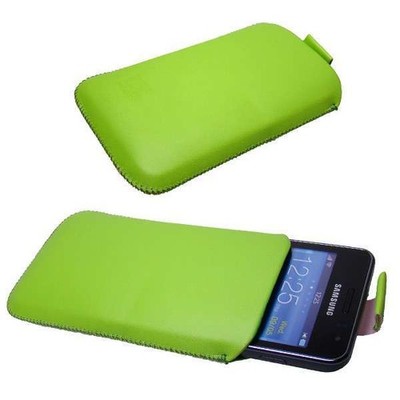 caseroxx Slide-Etui für Samsung S7250 Wave M in grün aus Kunstleder