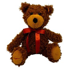 Steiff Charly Teddy Bear 11 Plush Stuffed Animal Brown Bow Ear Tag