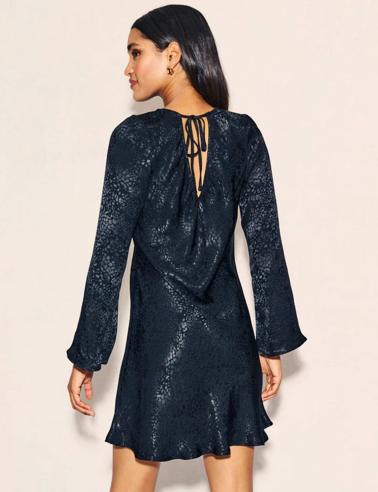 Nobody's Child Womens Black Satin Mini Dress RRP £69 - Image 2 of 4