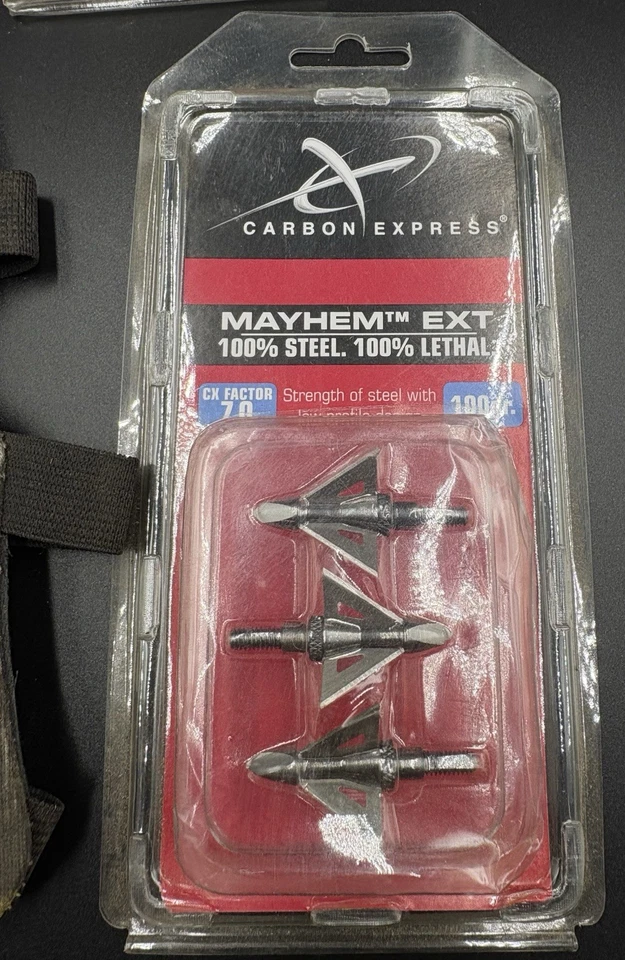 Tiro con Arco Mayhem Ext Titanio 100 Gr. Cabezales anchos de 3 hojas. Protector de brazo Allen X levas Foto 3 de 4