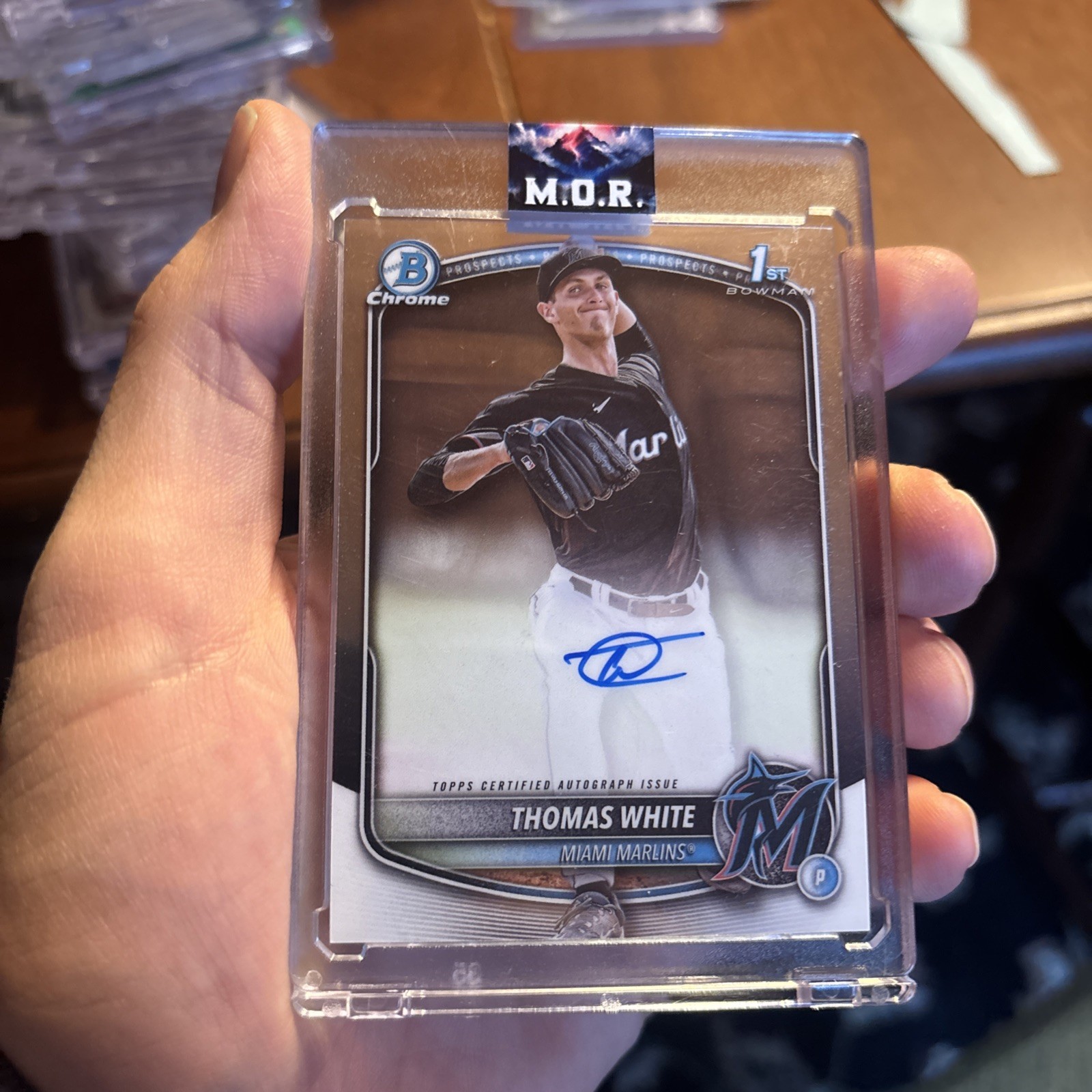 2025 Bowman Chrome Thomas White Autograph 1st Auto Marlins Rookie Prospect