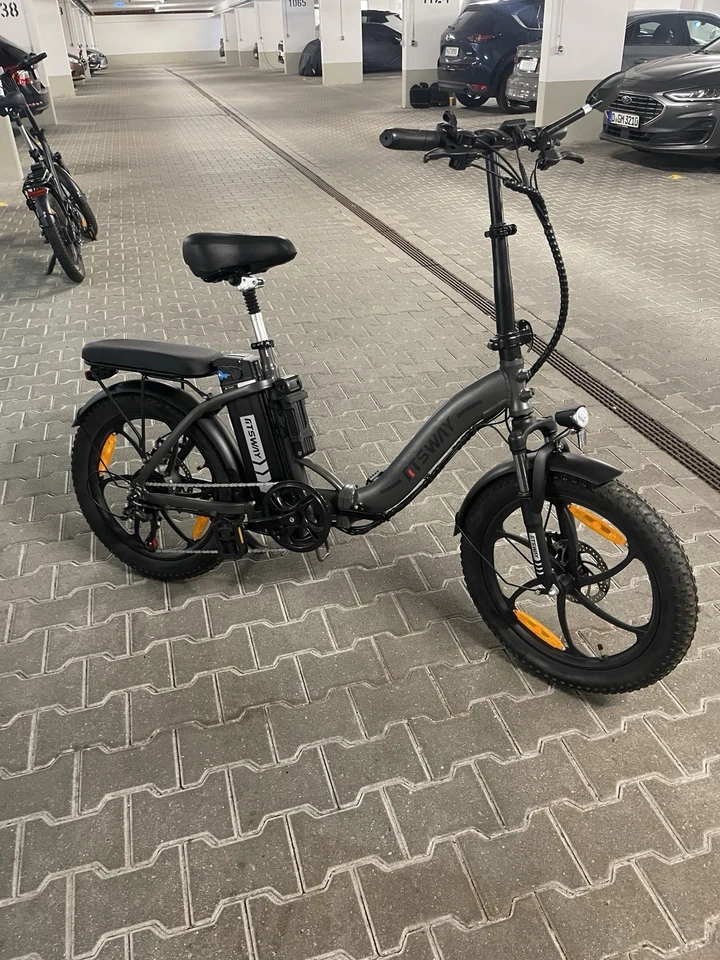 FTSWAY EBike Klapprad Elektrofahrrad 20 Zoll 3.0 Fat Reifen 250W/36V/11.2AH Grau