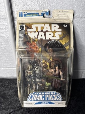2008 Star Wars Comic Packs #13 Commander Faie & Quinlan Vos #82 - Damaged Pkg