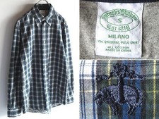 Brooks Brothers Sheep Logo Embroidered Double Face Check Bd Shirt S