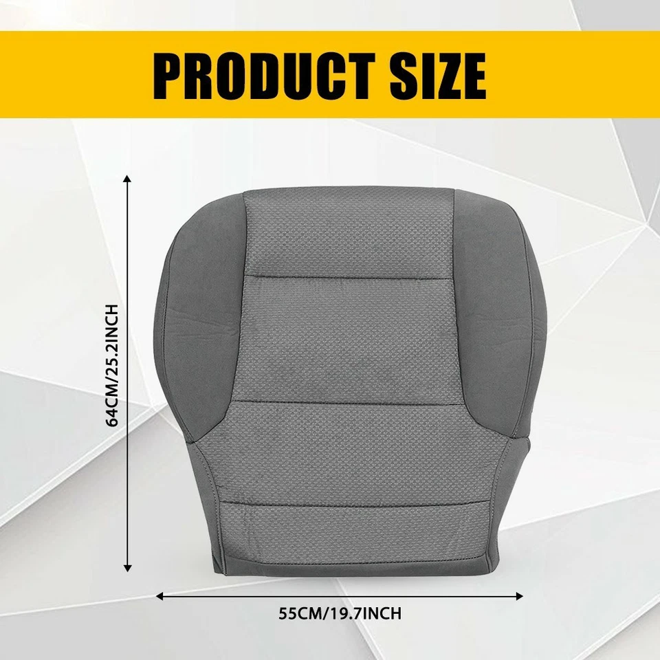 1/2 JUEGO Cubierta de asiento inferior izquierda tela gris ceniza oscuro para Chevy Silverado 2500 2014-19 Foto 3 de 4