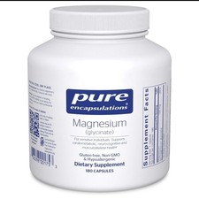 Pure Encapsulations Magnesium Glycinate for Heart Support, 180 Count exp-07/2028