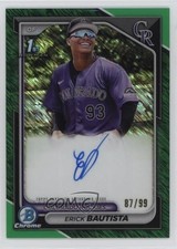 2024 Bowman Green Shimmer Refractor 87/99 Erick Bautista #CPA-EB Auto 0o3x