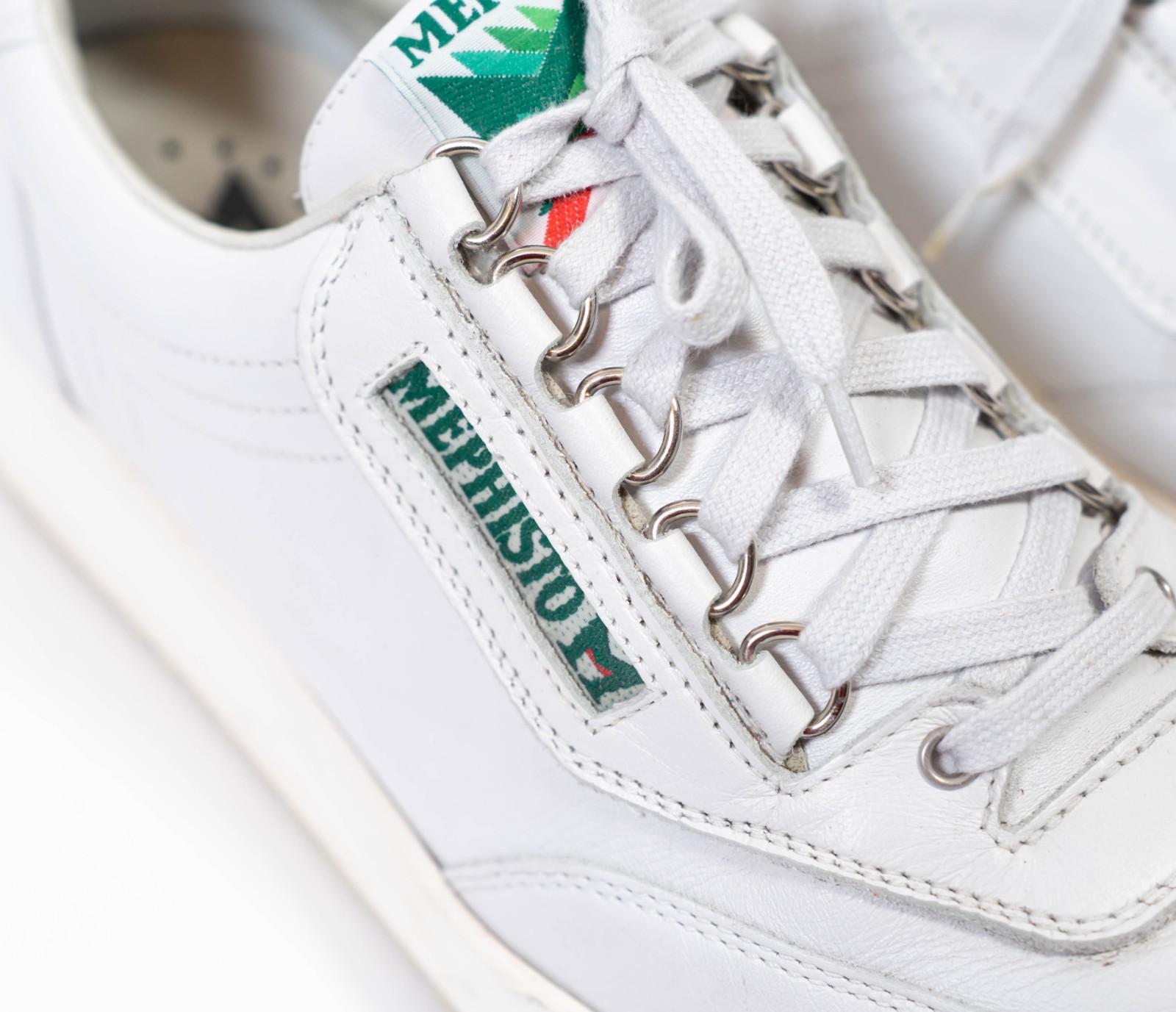 Mephisto Match Runoff Men's White Leather Walking Sneakers 9.5 image 8
