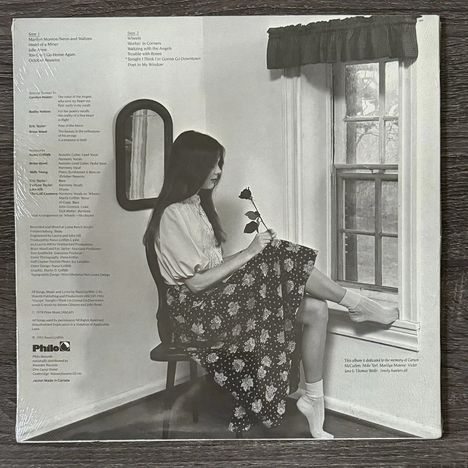 Nanci Griffith~Poet In My Window PH 1098 SEALED LP - Image 2 of 2