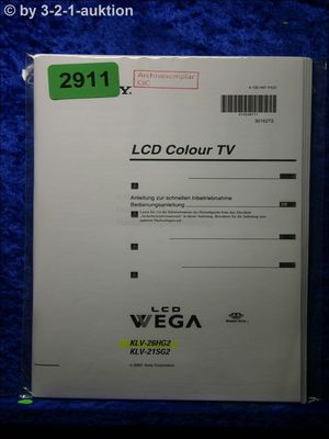 Sony Bedienungsanleitung KLV 26HG2 /21SG2 LCD ColorTV (#2911)