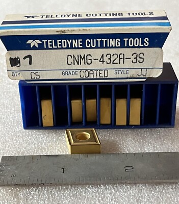 CNMG 432A-3S GRD C5 COATED TELEDYNE CARBIDE INSERTS, NEW, 7/LOT