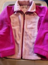 Girls S 7/8 COLUMBIA Three Lakes Lightweight Fleece Full Zip Jacket
