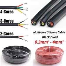 2/3/4 Cores Silicone Rubber Flexible Wire 0.3mm  4mm  Tinned Copper 200  Cable