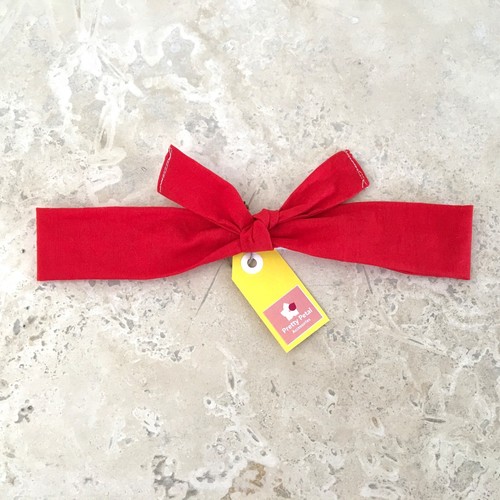 Elastic red green retro bow bunny ear knot hair tie headband headwrap hairband - Picture 2 of 12