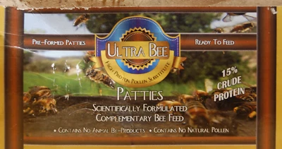 Pollen Pattie Ultra Bee Patties 1 LB Bees 15 % Crude Protein NO INTERNATIONAL