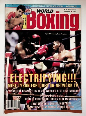 1986 June World Boxing Magazine Mike Tyson Jesse Ferguson Arguello Bramble