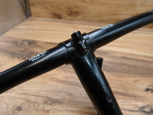 1989 steel flat handlebar True Temper USA + quill stem by nL 25.4 mm - Picture 4 of 21